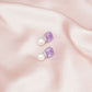 Purple Pearl Studs- Ruby Raang | Swadesiicart