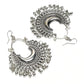 Mominos Fashion Johar Kamal Oxidised Silver-Plated Chandbali Earrings - Swadesiicart