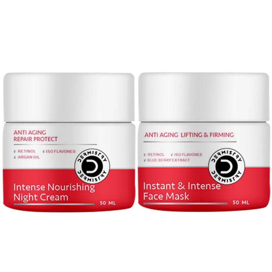 Dermistry Anti Aging Intense Nourishing Night Cream & Instant Intense Face Mask - Swadesiicart