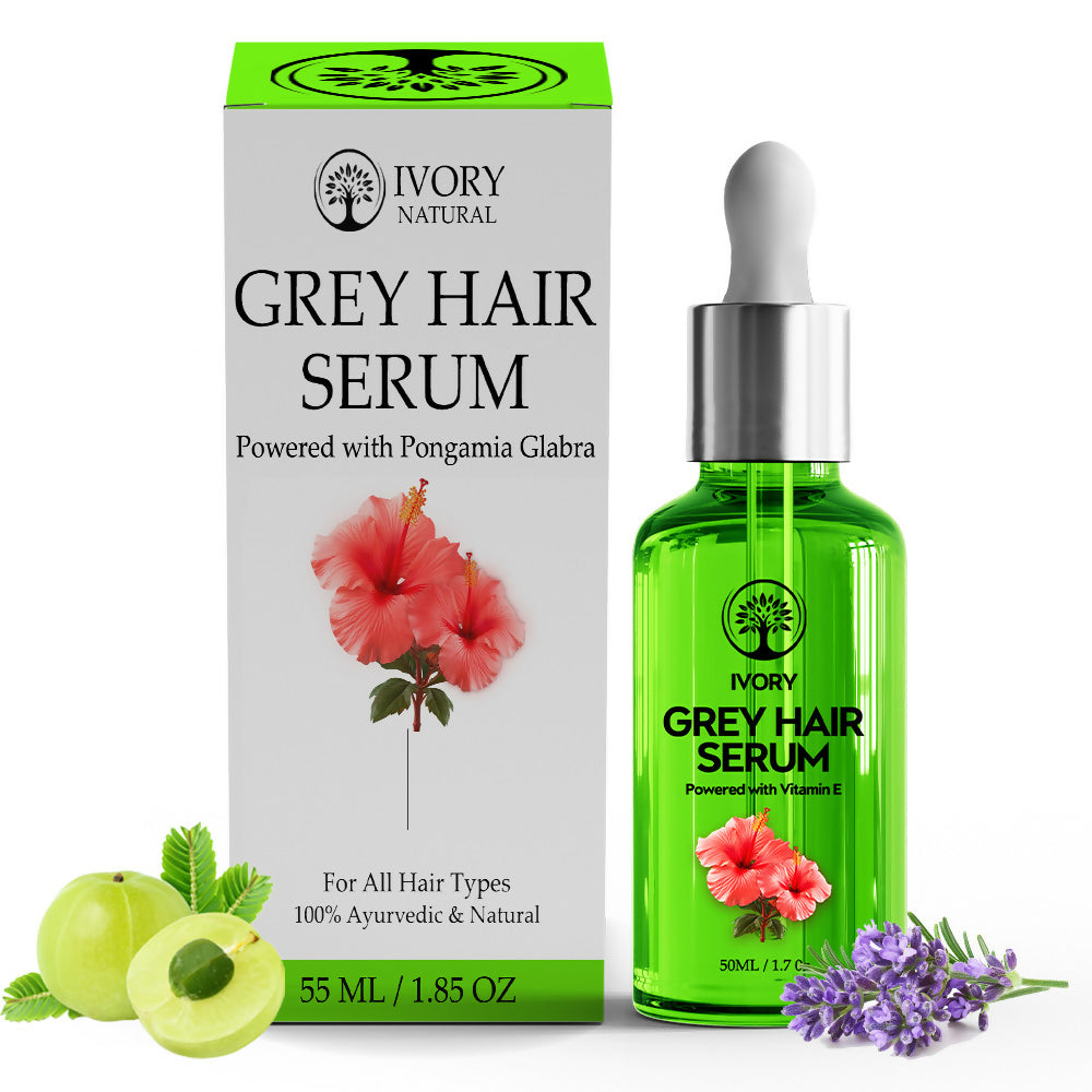 Ivory Natural Grey Hair Serum - Restore Natural Hair Color | Swadesiicart
