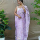 Vamsee Menka Purple Organza Saree - Swadesiicart