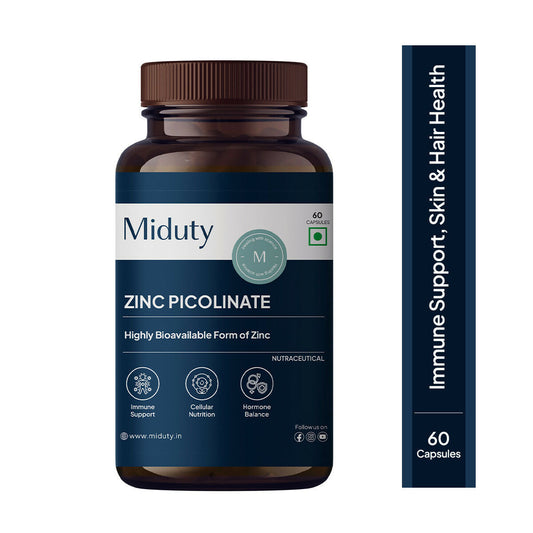 Miduty by Palak Notes Zinc Picolinate Capsules - Swadesiicart