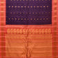 Purple and Peach Gadwal Silk Handloom Saree with Mango Pallu and Border Design - Global Threads | Swadesiicart