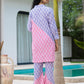 Yufta Purple & Pink Colour blocking Co Ord Set - Swadesiicart