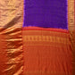 Purple Bandhani Kanchipuram Silk Handloom Saree with Pallu and Border Design - Global Threads | Swadesiicart