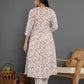 Yufta Purple Beads & Stones Cotton Anarkali Kurta Dupatta Pant Set - Swadesiicart
