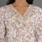 Yufta Purple Beads & Stones Cotton Anarkali Kurta Dupatta Pant Set - Swadesiicart