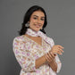 Yufta Purple Beads & Stones Cotton Anarkali Kurta Dupatta Pant Set - Swadesiicart