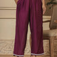 Yufta Purple Chanderi Silk Tie Dye Co-Ord Set - Swadesiicart