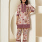 Yufta Purple Cotton Schiffli Co-Ord Set With Lace Detailing - Swadesiicart