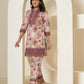 Yufta Purple Cotton Schiffli Co-Ord Set With Lace Detailing - Swadesiicart