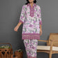 Yufta Purple Cotton Schiffli Co-Ord Set With Lace - Swadesiicart