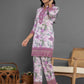 Yufta Purple Cotton Schiffli Co-Ord Set With Lace - Swadesiicart