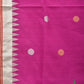 Purple Khadi Cotton Handloom Saree with Plant and Birds Pallu Design - Global Threads | Swadesiicart