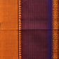 Purple Narayanpet Cotton Handloom Saree with Checks Design No Blouse - Global Threads | Swadesiicart
