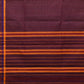 Purple Narayanpet Cotton Handloom Saree with Checks Design No Blouse - Global Threads | Swadesiicart