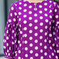 Yufta Purple Polka Dot Print Top And Trouser Co Ord Set - Swadesiicart