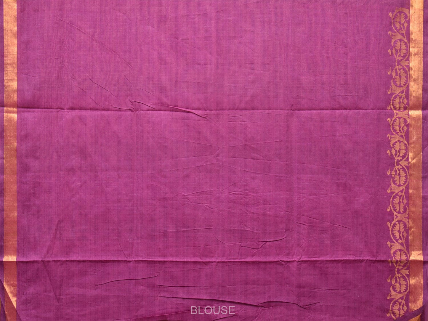 Purple Uppada Cotton Handloom Saree with Border Design - Global Threads | Swadesiicart