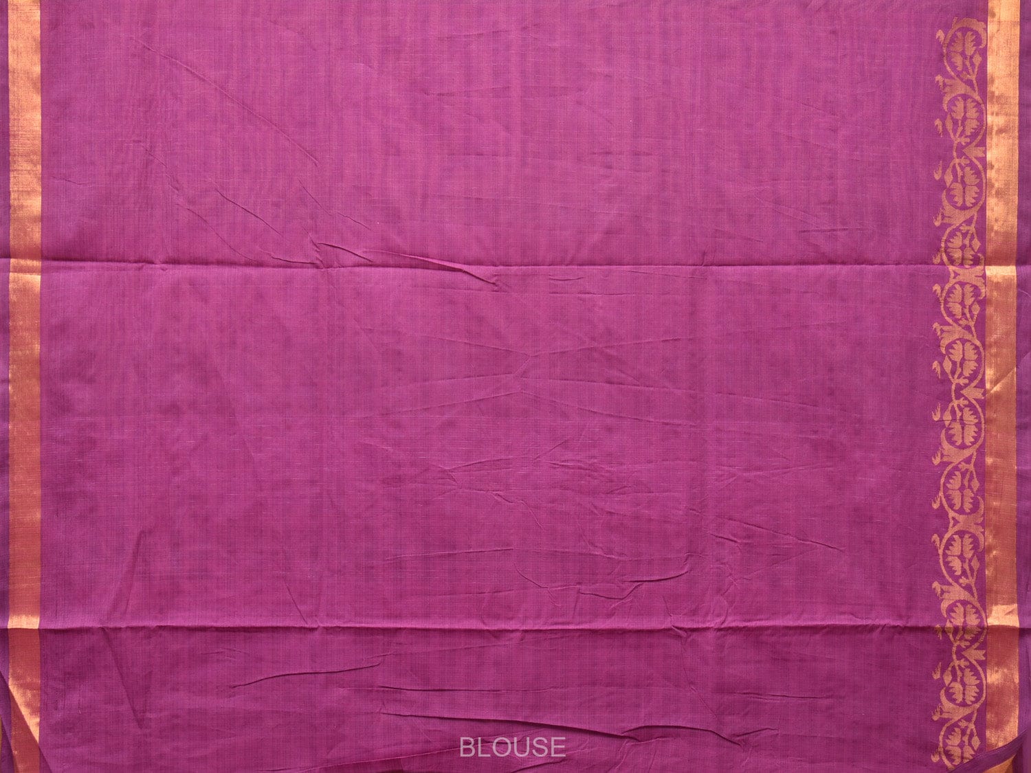 Purple Uppada Cotton Handloom Saree with Border Design - Global Threads | Swadesiicart