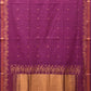 Purple Uppada Cotton Handloom Saree with Border Design - Global Threads | Swadesiicart