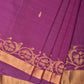 Purple Uppada Cotton Handloom Saree with Border Design - Global Threads | Swadesiicart