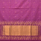 Purple Uppada Cotton Handloom Saree with Border Design - Global Threads | Swadesiicart
