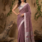 Anaita Purple Linen Cotton Zari Work Saree With Blouse