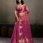 Anaita Purple Tissue Silk Woven Saree With Blouse
