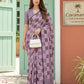 Anaita Lavender Linen Cotton Woven Saree With Blouse