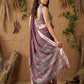 Anaita Purple Linen Cotton Zari Work Saree With Blouse