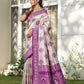 Anaita Purple Silk Blend Woven Saree With Blouse