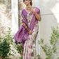 Anaita Purple Silk Blend Woven Saree With Blouse