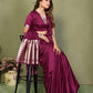 Anaita Purple Zari Weaving Work Satin Silk Saree With Blouse