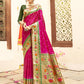 Anaita Purple Silk Saree With Blouse Piece