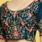 Blue Silk Semi-Stitched Wedding Bridal Lehenga - Nimaya