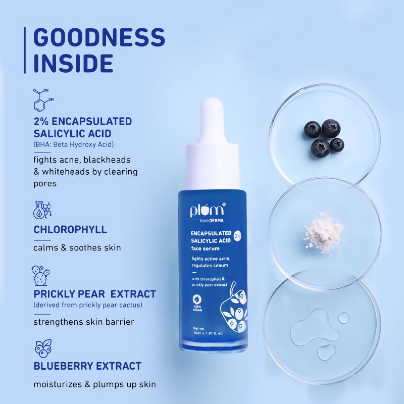 Plum 2% Encapsulated Salicylic Acid Face Serum - Swadesiicart