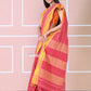 Very Much Indian Traditional Patteda Anchu Ilkal Handloom Saree-Disperse Orange | Swadesiicart