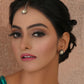 Dual Tone Kundan Maang Tikka with Earrings Jewellery Set (silver) - Ruby Raang - Ruby Raang Studio