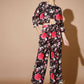 Myshka Women Black Printed Co-Ords - Swadesiicart