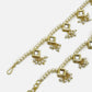 White Gold-Toned Plated Kundan Anklets Set Of 2 - Ruby Raang | Swadesiicart