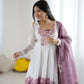 Joban Fashion Onion Pink Kurta Set Organza Sequin Embroidery Work - Swadesiicart