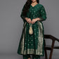 Ahalyaa Women's Traditional wear Kurta Set - Green | Swadesiicart