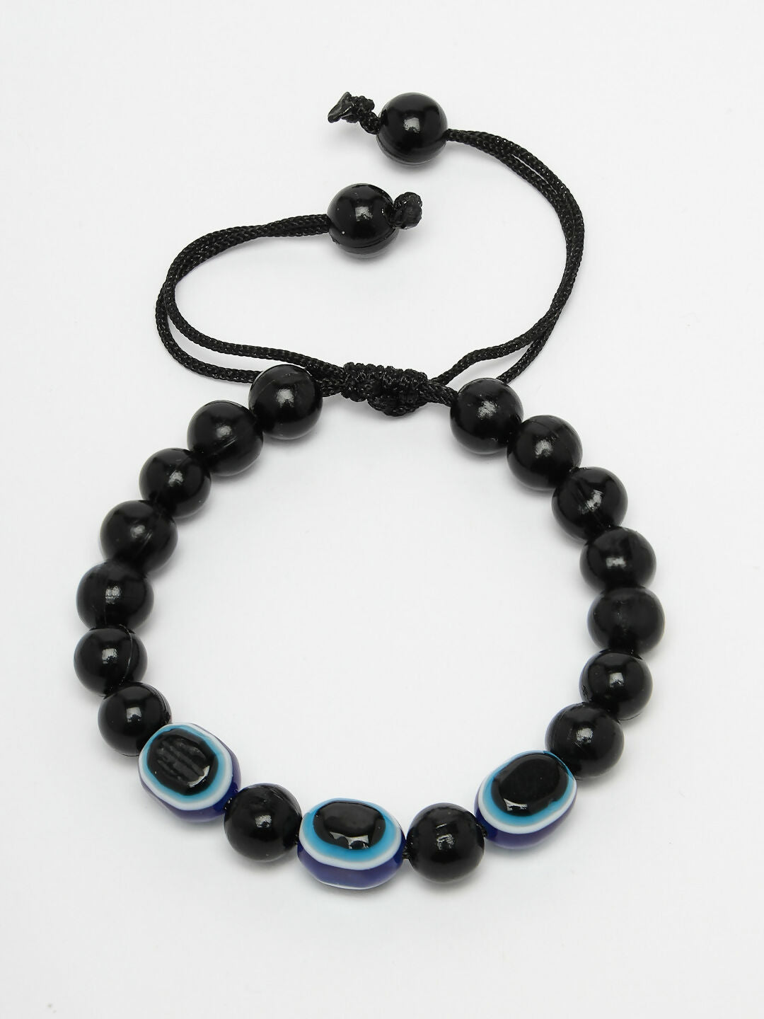 NVR Women & Men Black Evil Eye Rakhi With Roli Chawal - Swadesiicart