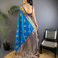 Joban Fashion Banarasi Royal Blue Woven Soft Silk Saree | Swadesiicart