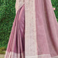 Shree Shyam Fashion Onion Pink Linen Saree