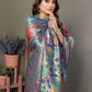 Aastha Fashion Dusty Pink Tissue Silk Paithani Woven Saree