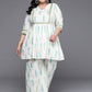 Ahalyaa Women's Traditional wear Co-ords - Off White - Swadesiicart