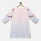 Ahalyaa Pink Crepe Floral Print Kids Kurta Sharara Set With Dupatta For Girls | Swadesiicart