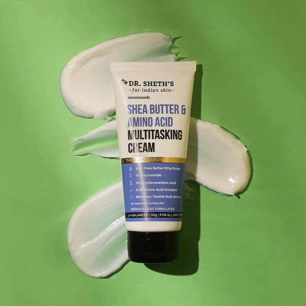 Dr. Sheth's Shea Butter Face Cream with 1% Niacinamide For Dryness, Damaged Skin, For All Skin Types - Limited Time Offer - Swadesiicart