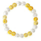 Clear Quartz & Citrine Yellow and White Beads Bracelet - Ruby Raang | Swadesiicart